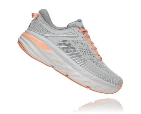 Hoka One One Bondi 7 - Adidasi Alergare Pe Drum Dama Gri Inchis | RO-cwATlX5